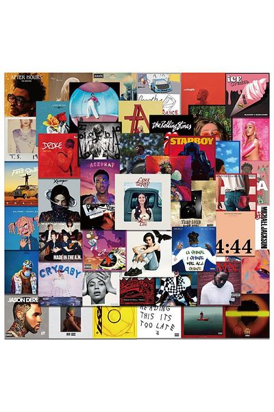Choice 55PCS Artist Singers Album Cover Stickers For Luggage Phone Case Laptop Notebook Decals Kids Gift