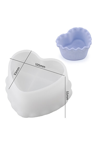 Choice قالب سيليكون على شكل قلب، وعاء شمعة على شكل قلب، وعاء زهور أنيق من الد...