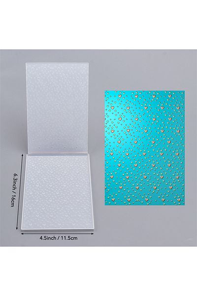 Choice 1 Assorted Size Love Heart Doodle 3D Embossing Folder Stencil for DIY Scrapbooking Valentine's Day .