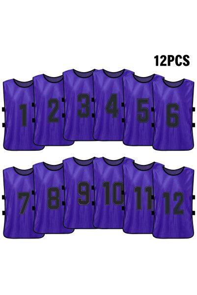 Choice Purple 12pcs Kids 6/12PCS Kid's Football Pinnies Quick Dry Soccer Jers...