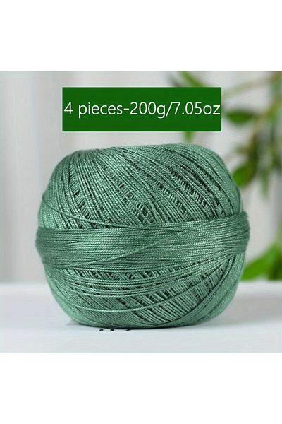 Choice 19 1PC Premium Mercerized Silk Lace Yarn Bundle-Soft, Durable, Vibrant Colors for DIY Knit & Crochet