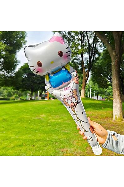 Miniso Other Style5-10pcs 10pcs/set Sanrio Hello Kitty Kuromi Melody Balloon Stick Foil Balloons Set Girl H