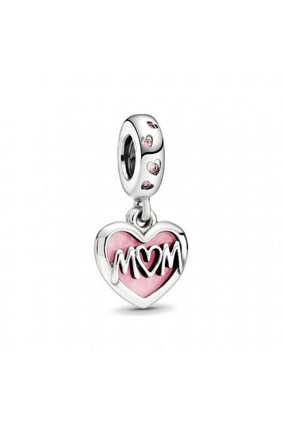 Kelan Charm argintiu pandantiv – Inimă Love Mom, cadou elegant pentru mame