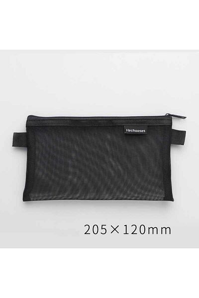 Choice H 1 Piece Lytwtw's Creative Mesh Transparent Cute Square/Oval Portable Pen Pencil Pouch Bag School .