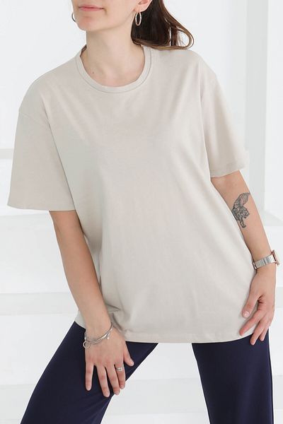 TOFİSA Short Sleeve T-Shirt Stone - 27346