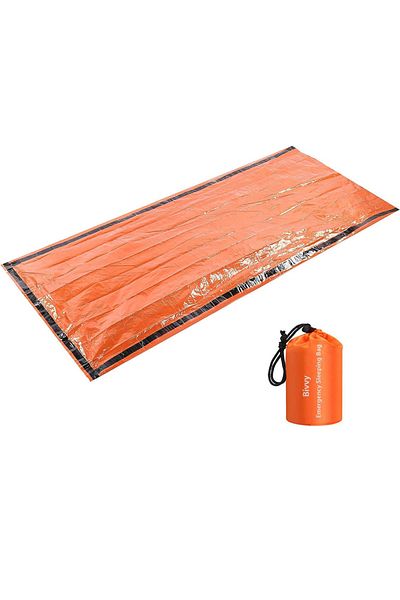 Choice Orange PE Emergency Sleeping Bag Waterproof Portable Survival 120x200cm Sleeping Bag for Outdoor Cam