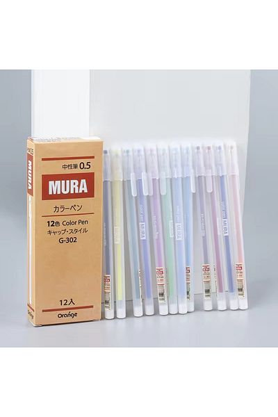 Choice Multi-Colored 12 pcs with box 12Pcs Colored Gel Pen Set Box Kawaii 0.5mm Candy Colors Ballpoint Pens