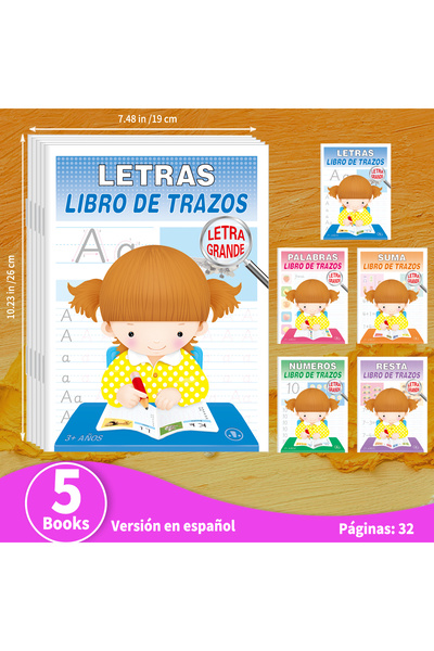 Choice كتاب تدريب على الكتابة بالخط الإسباني للأرقام والحروف من 1 إلى 5، كتاب...