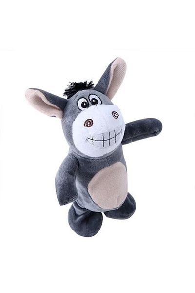 K KATHODE Plush Toy for Children, Donkey, Sings, Walks, Repeats What He Hears, Grey K Kathode