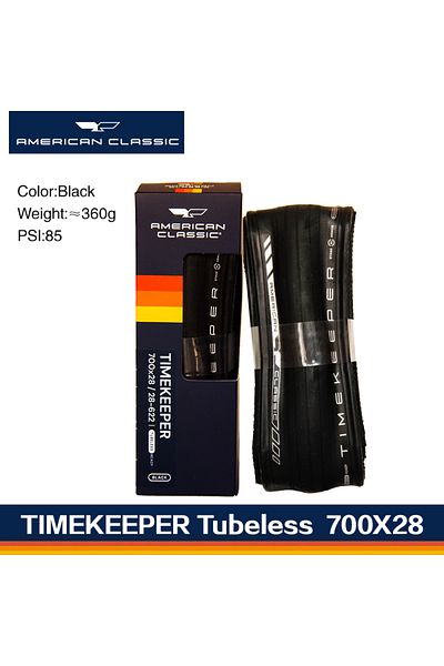 Choice 700X28C-Black-TLR American Classic Timekeeper Bicycle Tire Tube Type/Tubeless 700 x 25C, 700 x 28C,