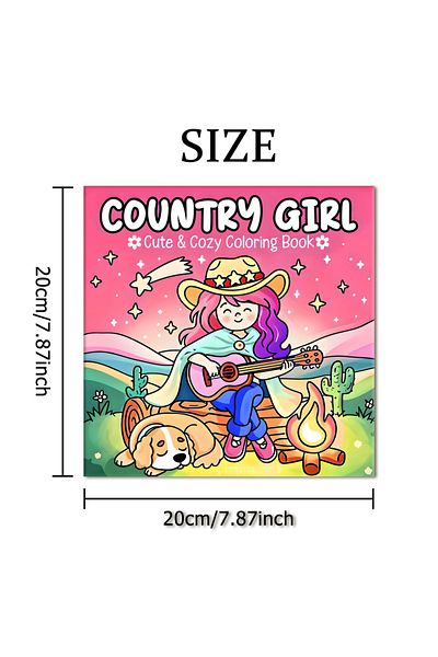 Choice MULTI COUNTRY GIRL: Coloring Book for Adults Featuring Cute Cozy Daily Activities for Relaxation (Co