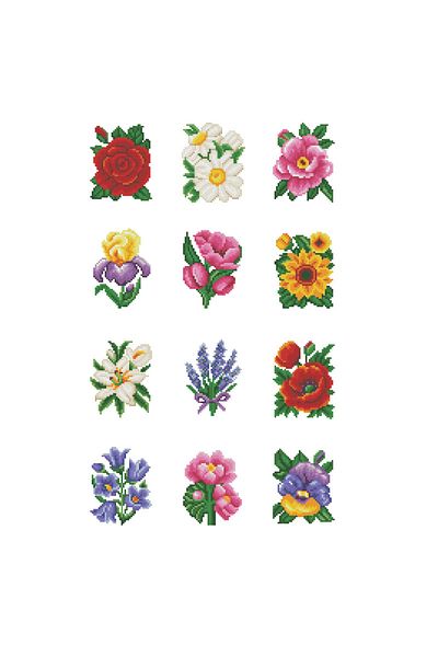 huacan CC-002 Huacan 12pcs/set 5D DIY Diamond Painting Embroidery Mosaic Flower Rose Pictures Full Round Su