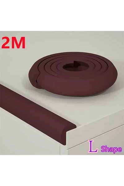 Choice brown 2M Baby Safety Anti-collision Soft Table Edge L-shaped Protector Strip Child Bumper Strips Saf