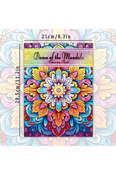 Choice MULTI 1pc, Mandala Coloring Book, Teenagers Coloring Book, 30 Different Patterns, 100gsm Thick Paper