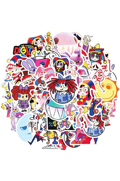 Choice 50PCS Cartoon The Amazing Digital Circus Waterproof Graffiti Stickers for Helmet Bicycle Hand Acc...