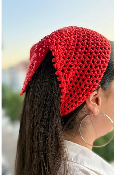 BMU Handmade Knitted Bandana – Breathable Hair Accessory |   Bohemian, Vintage & Stylish Style
