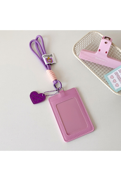 Choice حامل بطاقات صور Kpop بنفسجي، حافظة واقية لبطاقة الهوية الائتمانية، حام...