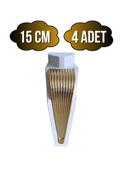 DSYapıAksesuar STIL 15CM Plastične Noge za Stol i Ormar (15CM) (BELE - ZLATNE...