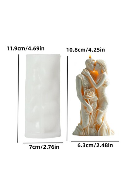 Choice قالب رقم ZL-842 DIY Loves Embrace Candles قالب سيليكون زهور ورود زوجين...