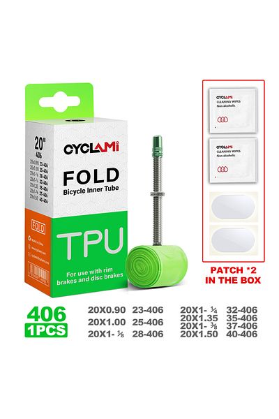 Choice 406 20 inch CYCLAMI TPU Folding Bike Inner Tube FV 60mm 20" 406 451 16" 349 18" 355 Bicycle Tire pne