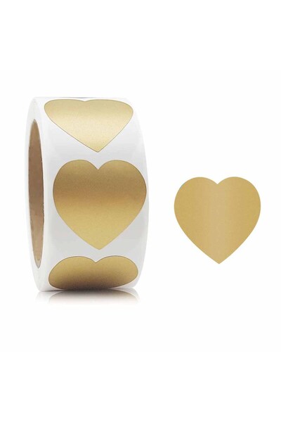 choice2 Love - Gold 300Pcs/Roll Waterproof Coating Scratch Sticker 2.5cm/1.0i...