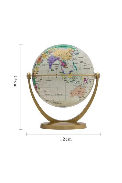 Choice Ball diameter 10cm 10cm Retro Globe 360 Rotating Earth World Ocean Map Ball Antique Desktop Geograph