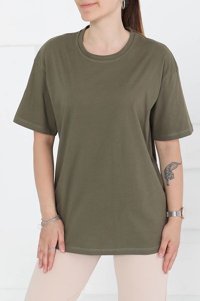 TOFİSA Short Sleeve T-Shirt Khaki - 27346