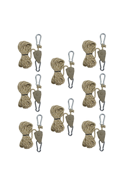 Choice 8Pcs Khaki 4/8Pcs 4M Reflective Camping Tent Rope Tie Down Fastener Fi...