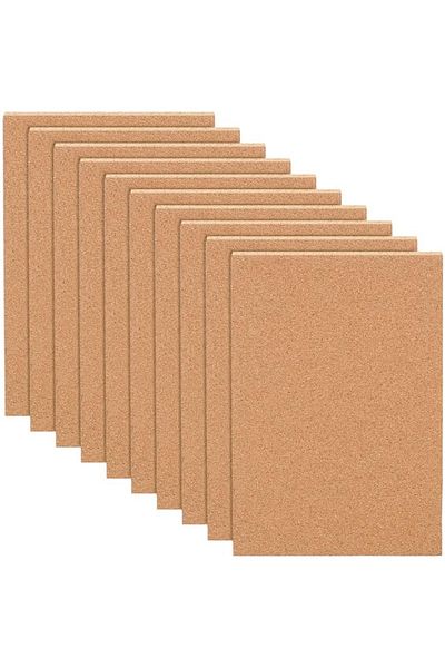 Choice 10 Pack Cork Sheets (3mm thick) Cork Tiles Cork Mat 12x8 Inch for Wall Decoration, Party and DIY ...