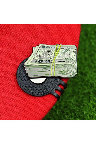 Choice L02 (Black) New Golf Accessories Creative Metal Dollar Enamel Ball Mark Marker Ball Position Marking
