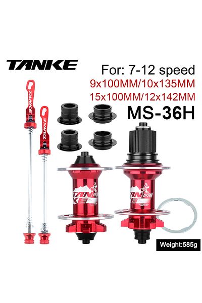 Choice Red MS TA-QR TANKE-MTB Hub,36 Holes 6 claw 108 Clicks NBK,Sealed Bearing,Mountain Bike Aluminum Allo