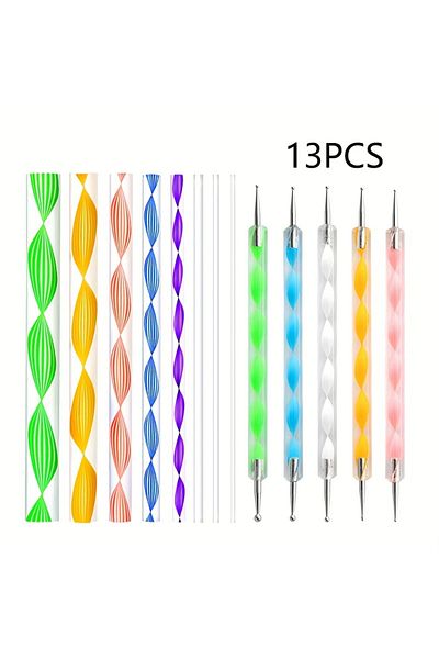 Choice chromatic 13pcs 13pcs Acrylic Stick Dotting Tools Painting Stencils Carving Pottery
