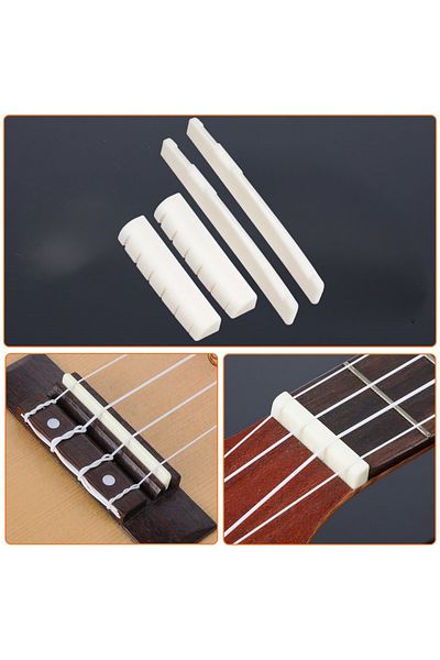 Choice Miwayer 2 Sets 4pcs 6 String Acoustic Guitar Bone Bridge Saddle Nut Made of Beef Bone for Guitar ...