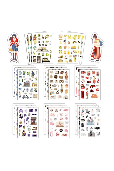 Choice 8PCS 8PCS Weekend Life DIY Stickers Healing Exquisite Hand Account Materials Phone Cases Laptop Suit