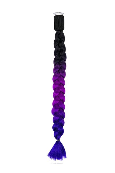 OEM Braided Tail For Motorcycle Helmet Black Purple Violet