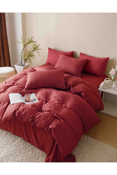 CHIRASO CHIRASO Jacquard & Finet Linen, Sheet 230x250cm, Duvet Cover, 4 Pillowcases