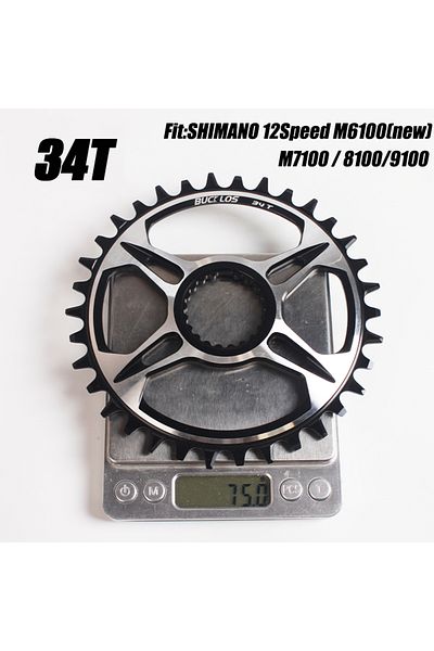 BUCKLOS 34T BUCKLOS 12s Chainring for Shimano M6100 M7100 M8100 M9100 12v Narrow Wide MTB Chainring 32T 38T