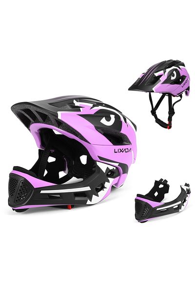 Choice Purple Kids Detachable Full Face Helmet Children Sports Safety Helmet for Cycling Skateboarding Roll