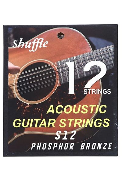 Choice S12 Shuffle S12 12-String Acoustic Guitar Strings in Phosphor Bronze with PU Coating Individual Pack
