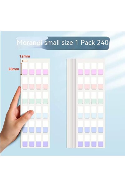 Choice4 S Morandi 240 per Light Colors Sticky Index Sticker Tabs, 3 Sizes 6 C...