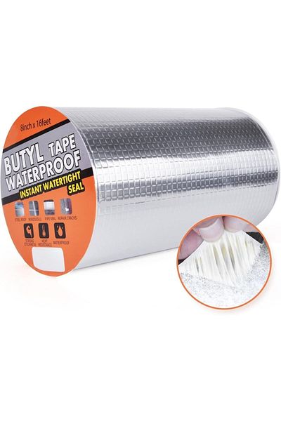 Star Master Bandă adezivă durabilă din aluminiu, rezistentă la apă, 15 cm x 5 m, gri