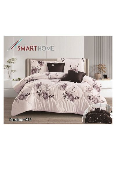 smart home Double-sided comforter set, 6-piece bedspread, 6-piece comforter with filling, 100% microfiber