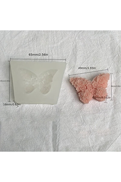 Choice قالب سيليكون على شكل فراشة بيضاء - قالب شمعة من الراتينج لتزيين المنزل