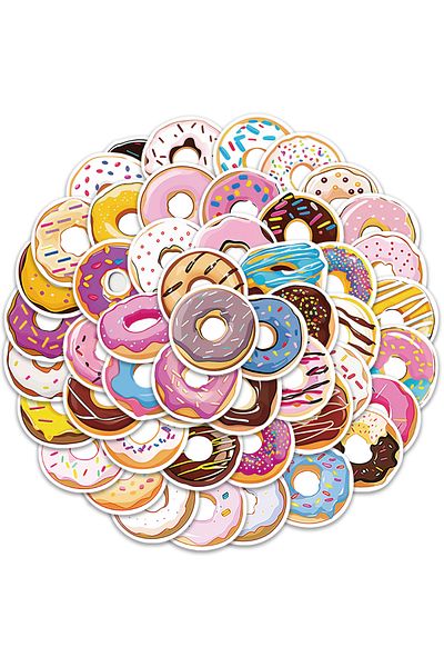 Choice 50PCS 50PCS Sweet Donut Graffiti Stickers Cute and Exquisite Handheld Materials Phone Cases Laptop S