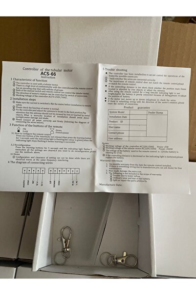 WICOM Otomatik Kapenk Panjur Garaj Kapısı Alıcı Kartı Kontrol Ünitesi 6 Adet Kepenk Panjur Kumandalı Set