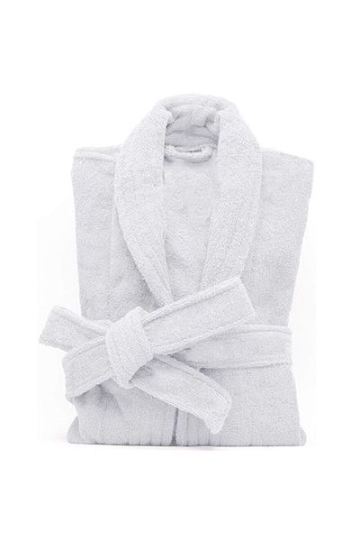 OEM Unisex Bathrobe, Premium Cotton, White, XXL