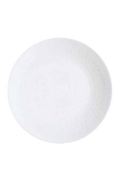 Luminarc Pampille Dishwasher and Microwave Safe Tempered Glass Soup Plate White 20cm