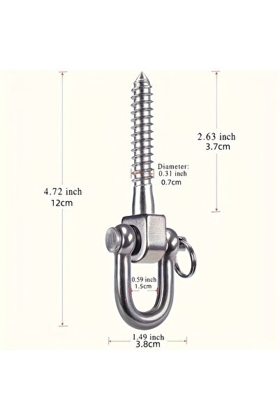 Choice مجموعة خطافات أرجوحة معدنية شديدة التحمل مكونة من قطعة واحدة، متينة وم...