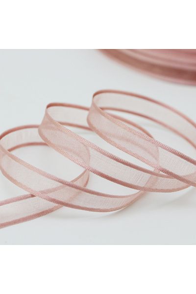 Choice 10MM Flesh pink (50 Yards/roll) 3/8'' (10mm) Broadside Organza Ribbons Wholesale Gift Wrapping Decor