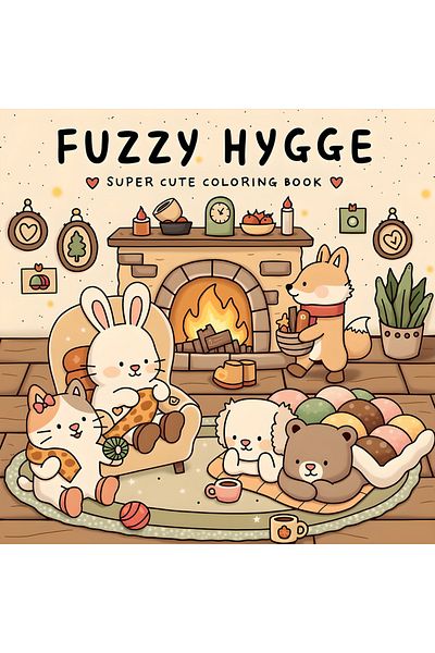 Choice MULTI FUZZY HYGGE Bold-easy Patterns Coloring Book for Adults Cute Drawing Book Perfect Gift for Par